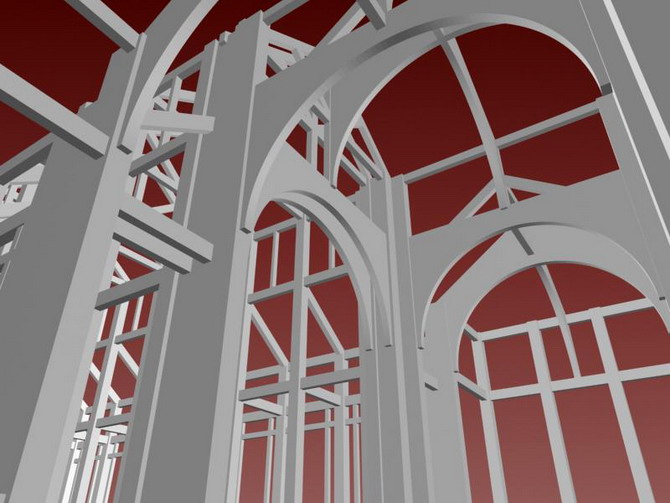 Rendering del modello strutturale