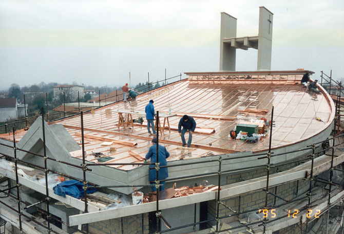 Esecuzione rivestimento  copertura in rame