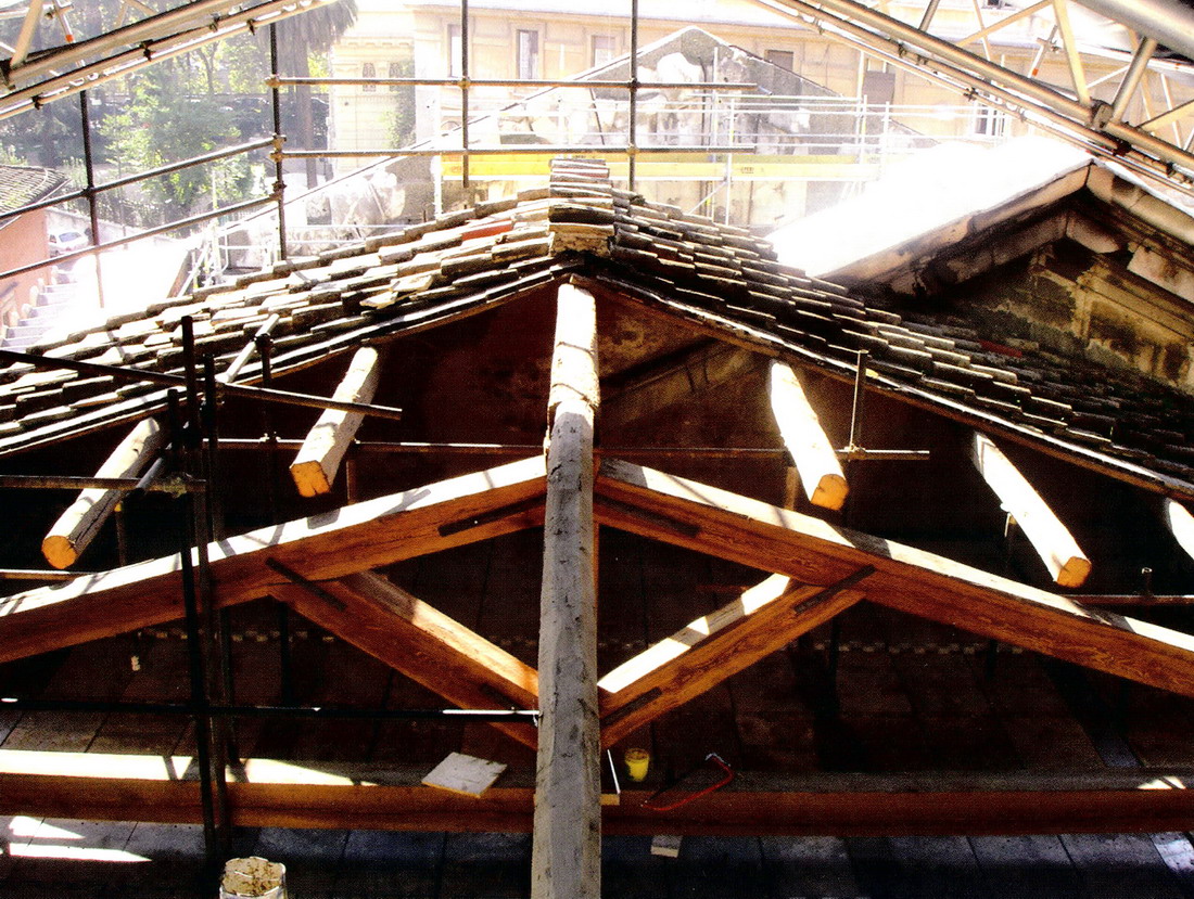 struttura in legno della copartura