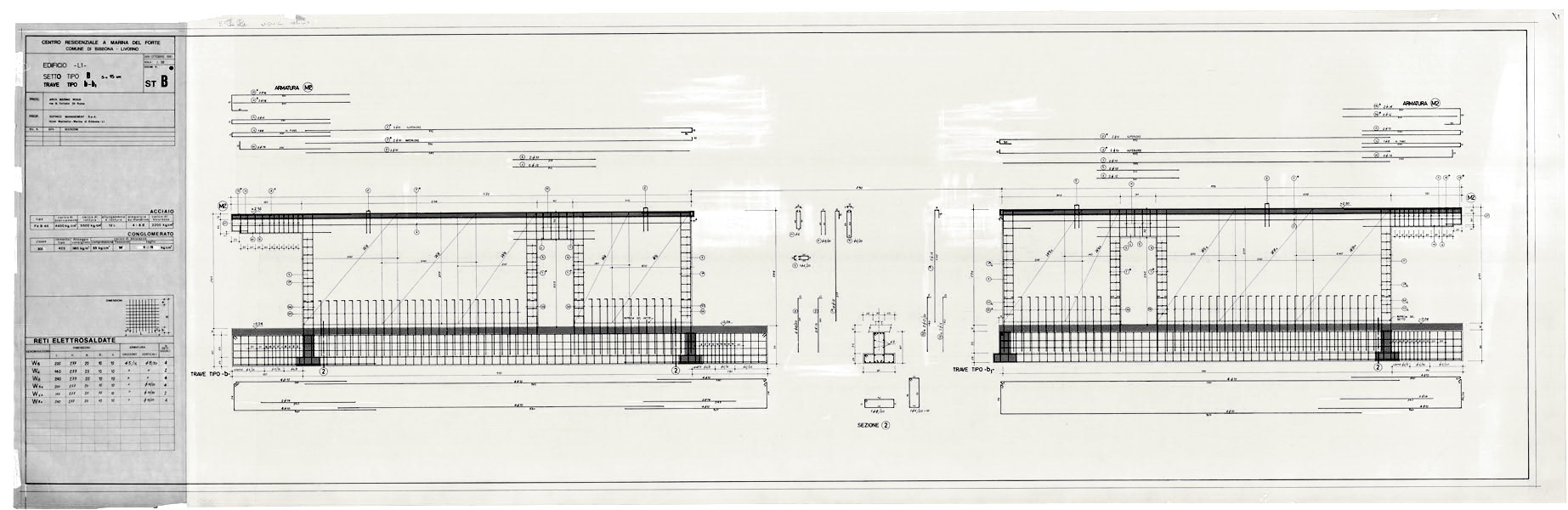 Edificio L1 armatura setto tipo B