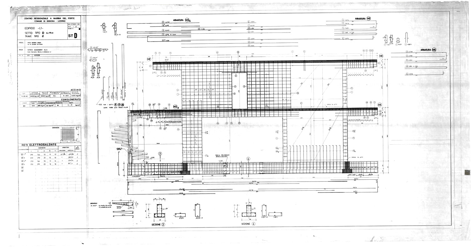 Edificio L1 armatura setto tipo D